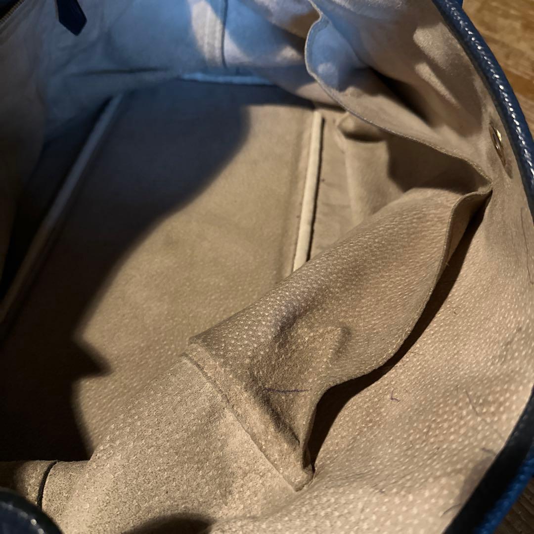 シセイ　ネイビー レザー トートバッグ 保存袋付き