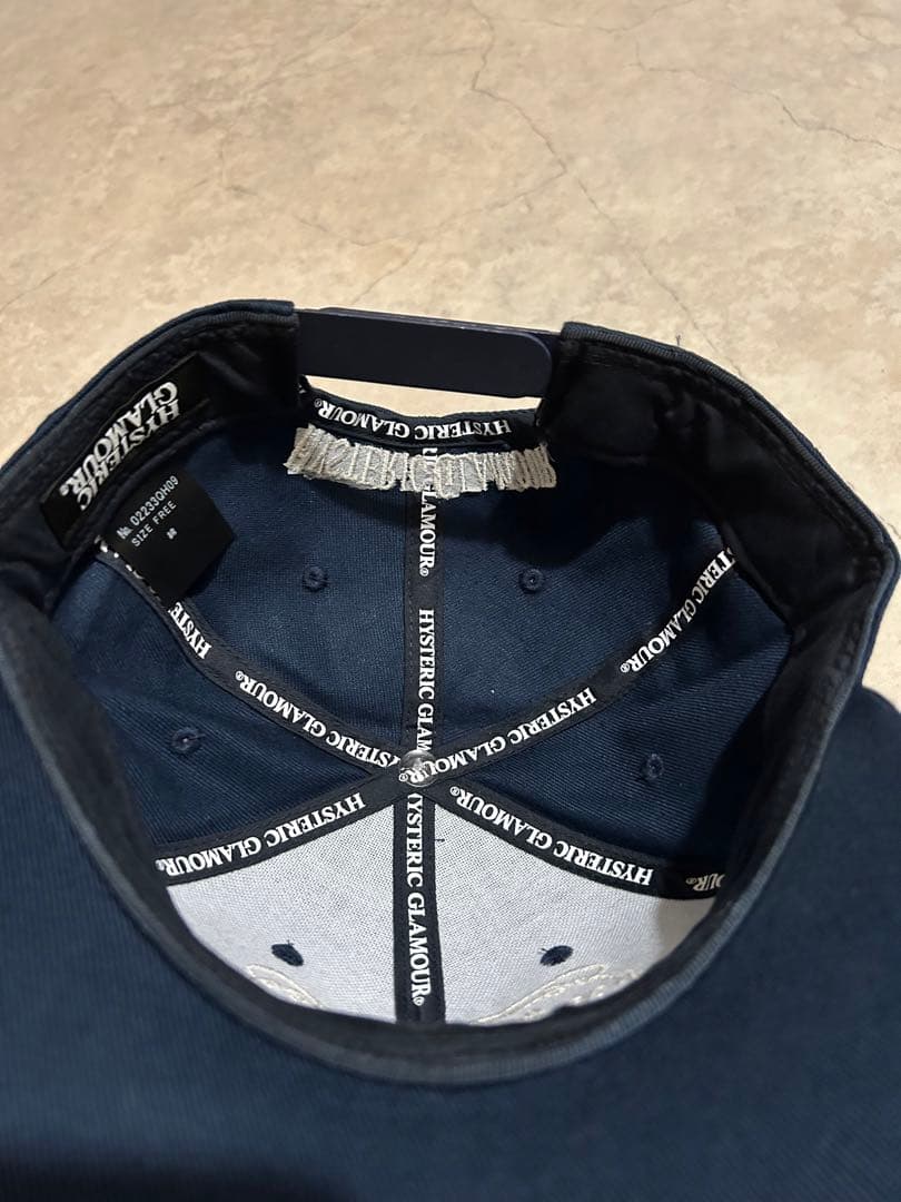 HYSTERIC GLAMOUR ネイビーキャップ HYS WHISKY刺繍