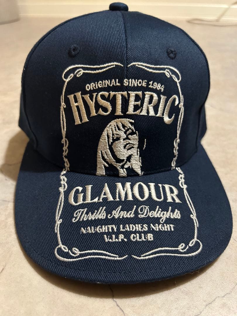 HYSTERIC GLAMOUR ネイビーキャップ HYS WHISKY刺繍