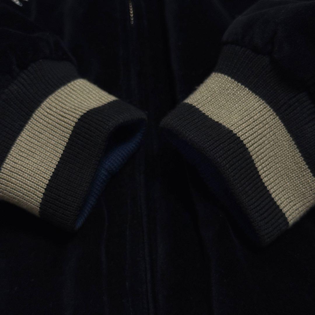 【希少】リバーシブル スカジャン 別珍×サテン 孔雀 伊勢海老 大阪 38 M