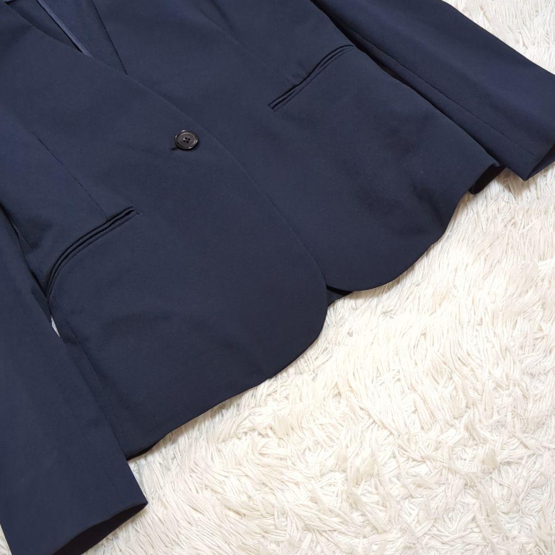 未使用級 ユナイテッドアローズ 3点セット ノーカラー パンツスカートスーツ 紺