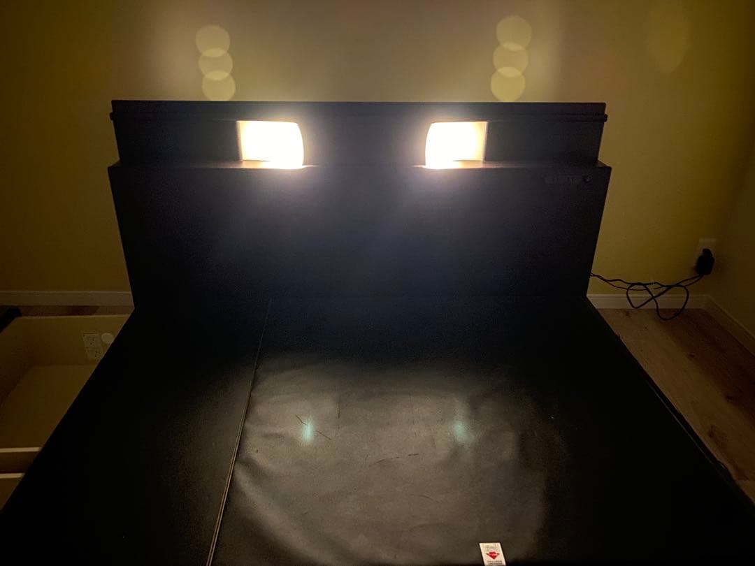 ダークブラウン ダブルベッドフレーム