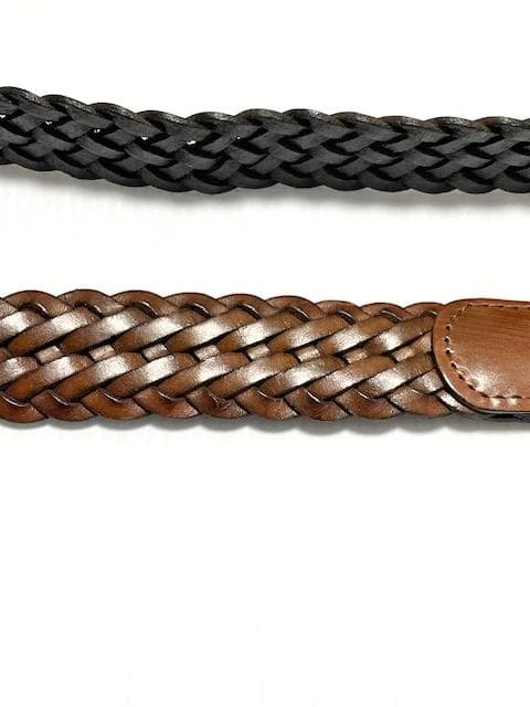 新品タグ付 アンダーソンズ アンティーク調ブラウンレザーメッシュベルト