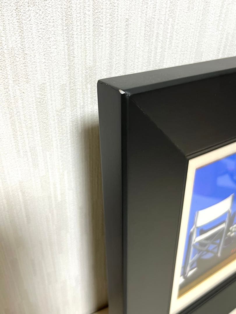 森崎修太　庭の椅子　油彩画　0号