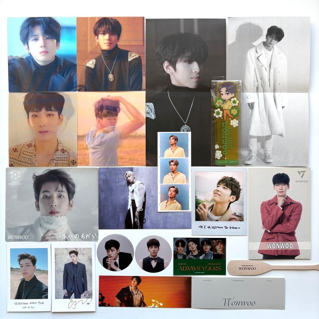 seventeen anan 缶バッジ　アクスタ　セブチカフェ　ウォヌ　ミンギュ