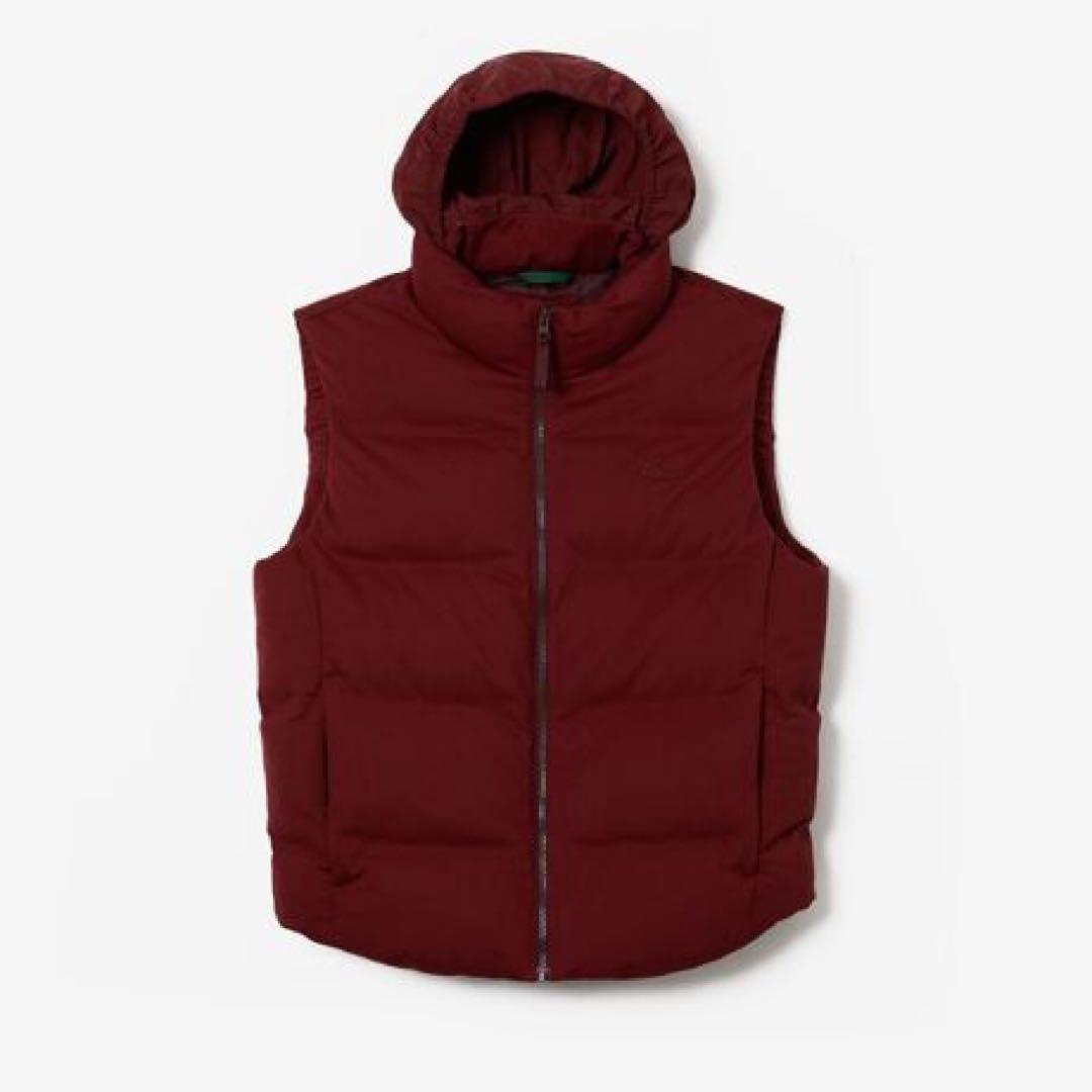 LACOSTEラコステ ダウンベスト 赤　メンズ　M ストレッチピケ