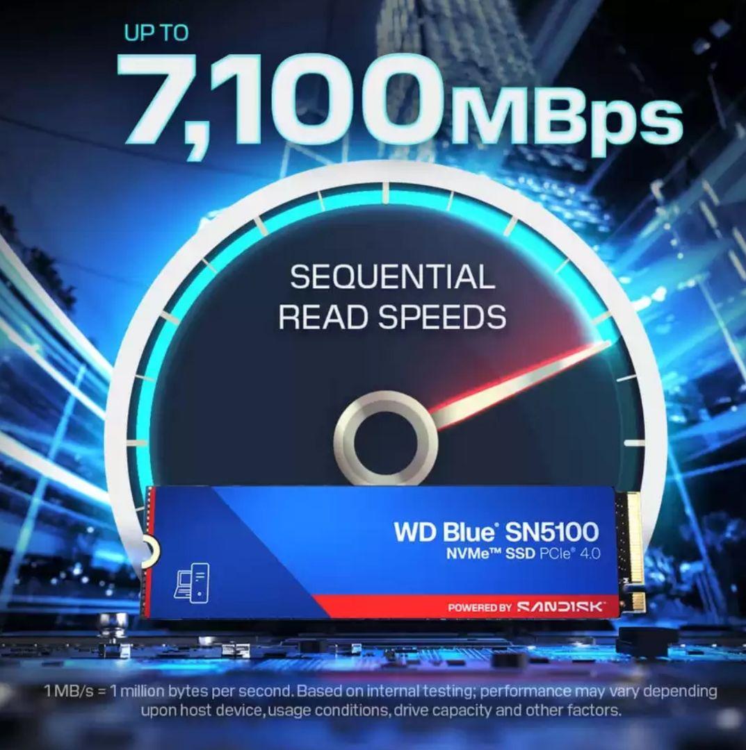 【M.2 SSD】2TB WD BLUE SN5100