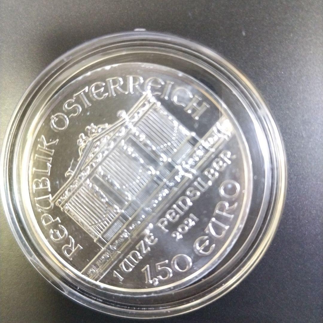 純銀　オーストリア 音楽銀貨 1オンス 1.50ユーロ キズあり