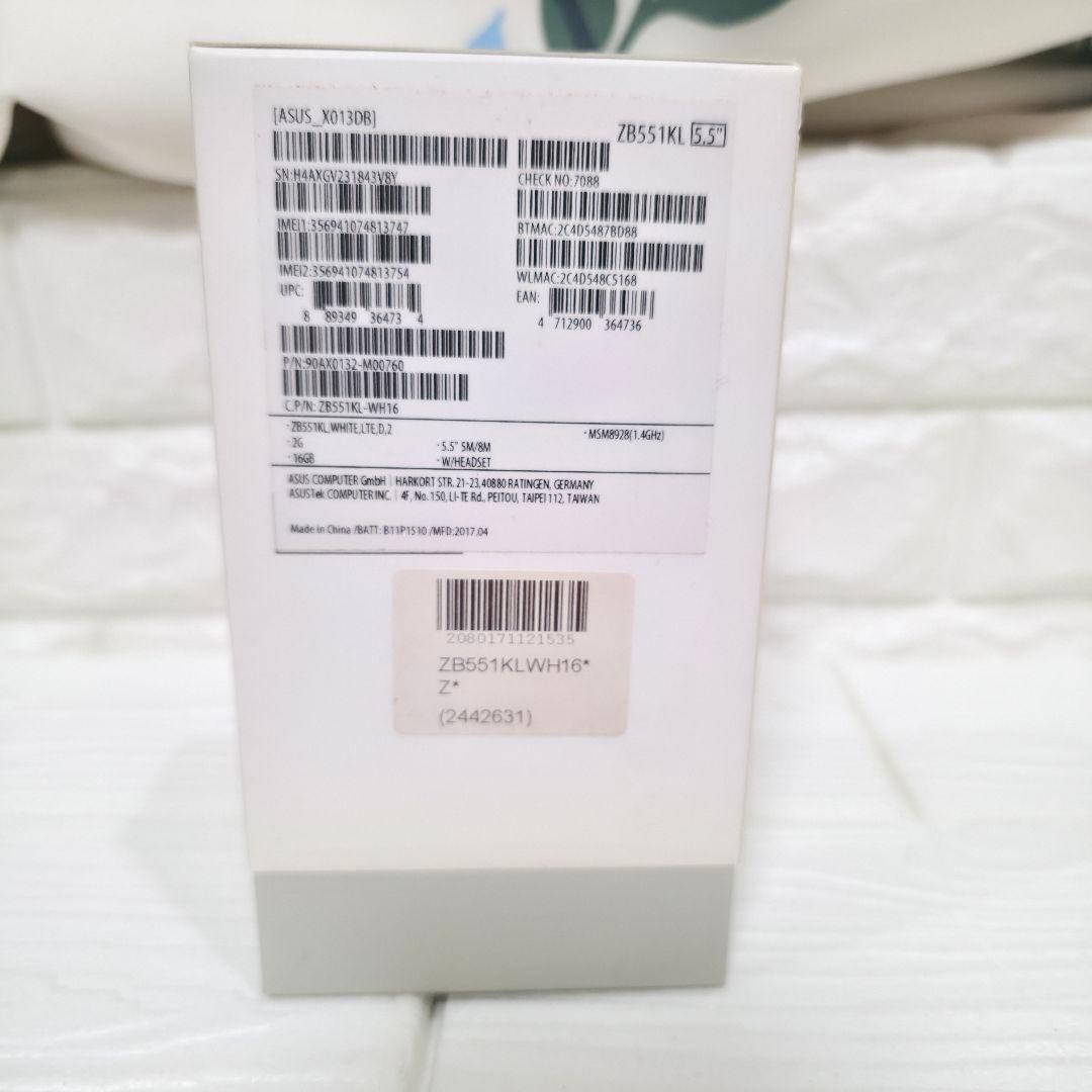 【472】ASUS Zenfone Go ZB551KL 16GB ホワイト
