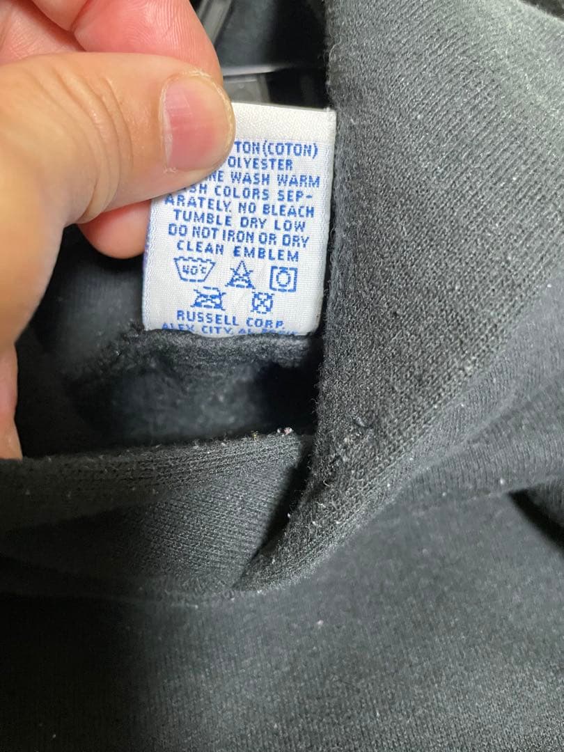 RUSSELL ATHLETIC ブラック パーカー Mサイズ　90年代