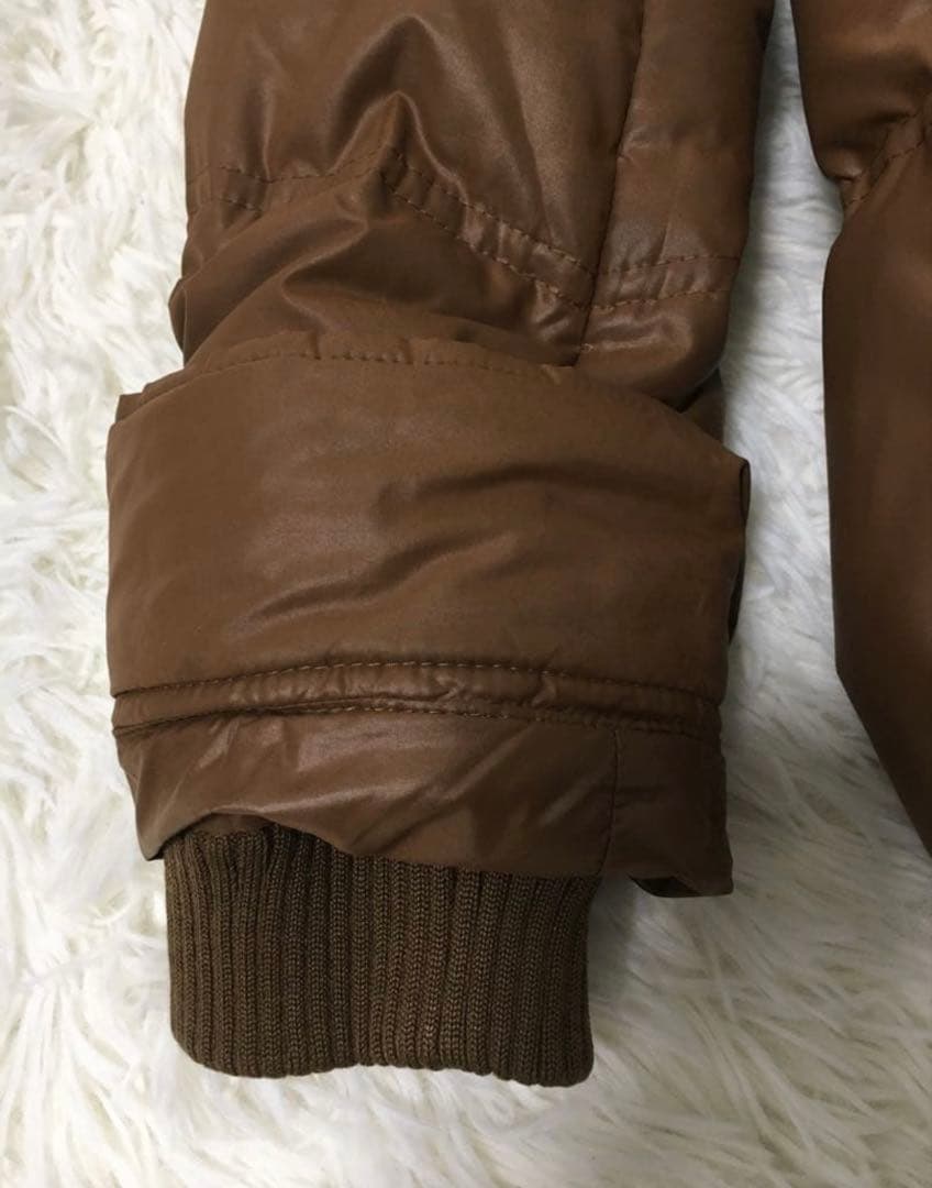 バーバリーブルーレーベル　ダウンジャケット　ラクーンファー　茶色　Mサイズ