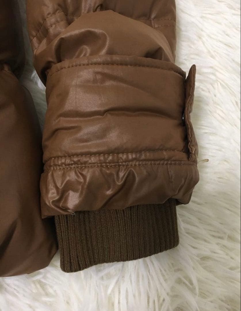 バーバリーブルーレーベル　ダウンジャケット　ラクーンファー　茶色　Mサイズ