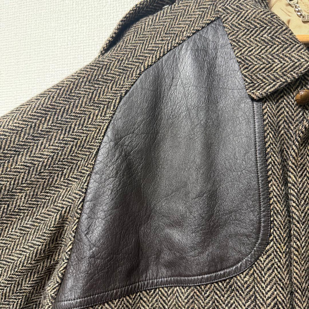 Burberrys へリンボーン　ウール　ジャケット　レザー