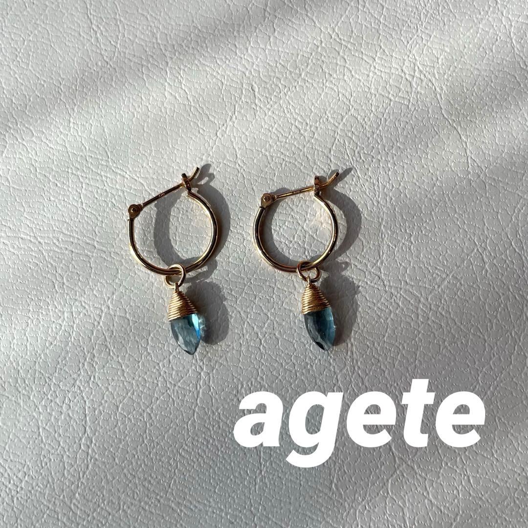 agete アガット K10 フープピアス