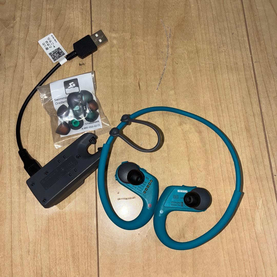 極美品　SONY NW-WS623 ワイヤレスイヤフォン　ブルー色