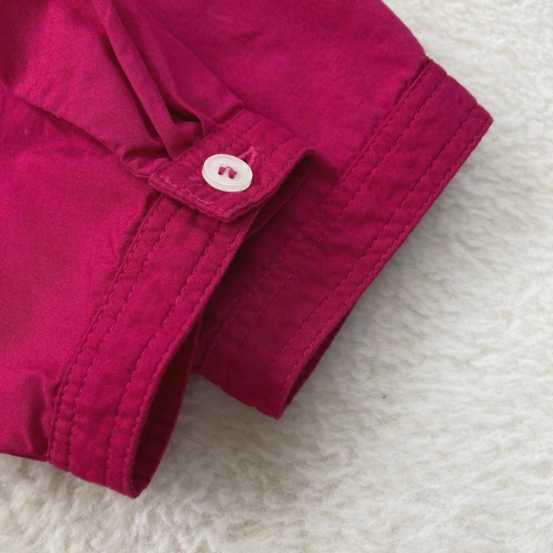 ヤッコマリカルド　バンドカラーロングシャツ　オーバーサイズ　ピンタック　ピンク