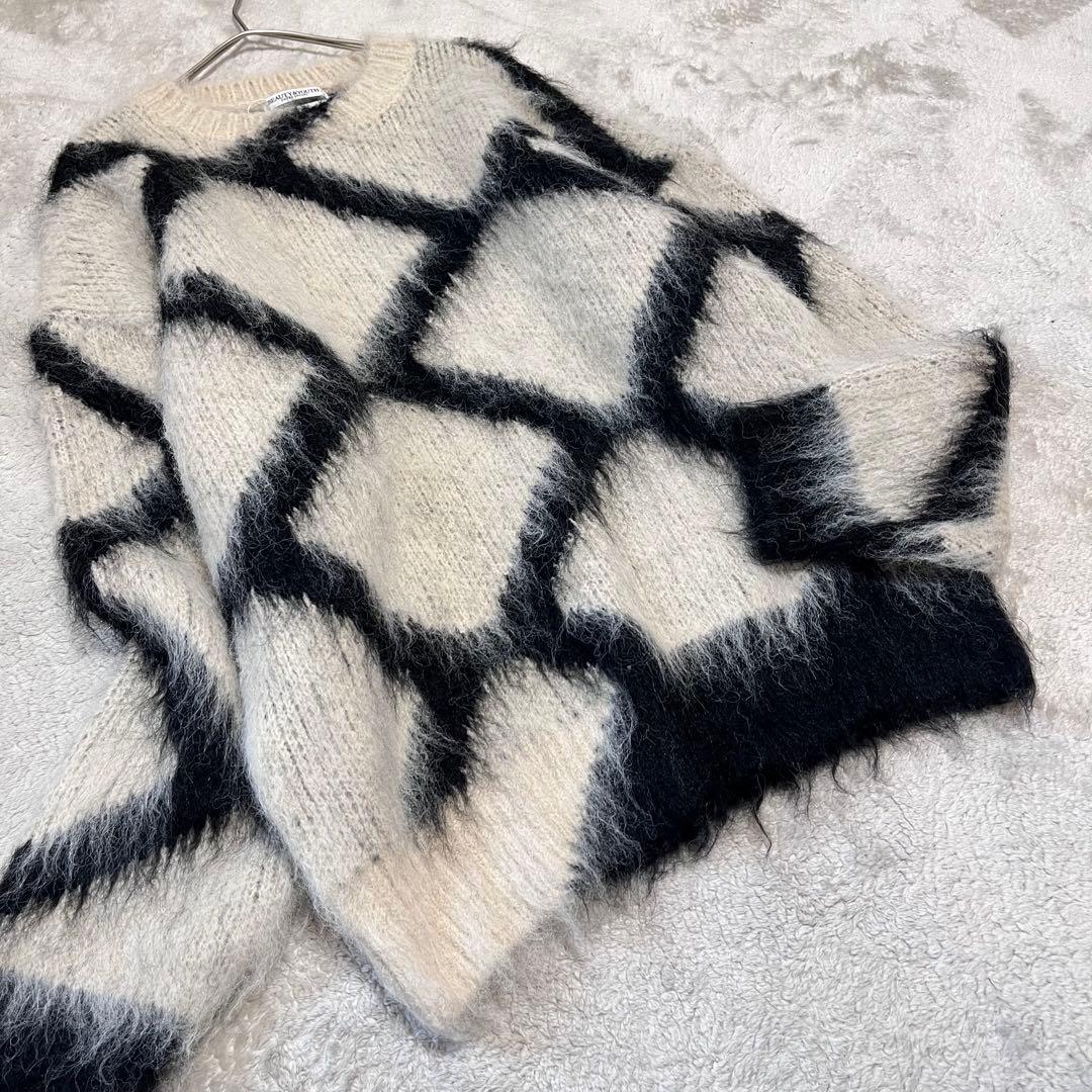 くら猫　　　バイカラージャカード シャギーニットプルオーバー