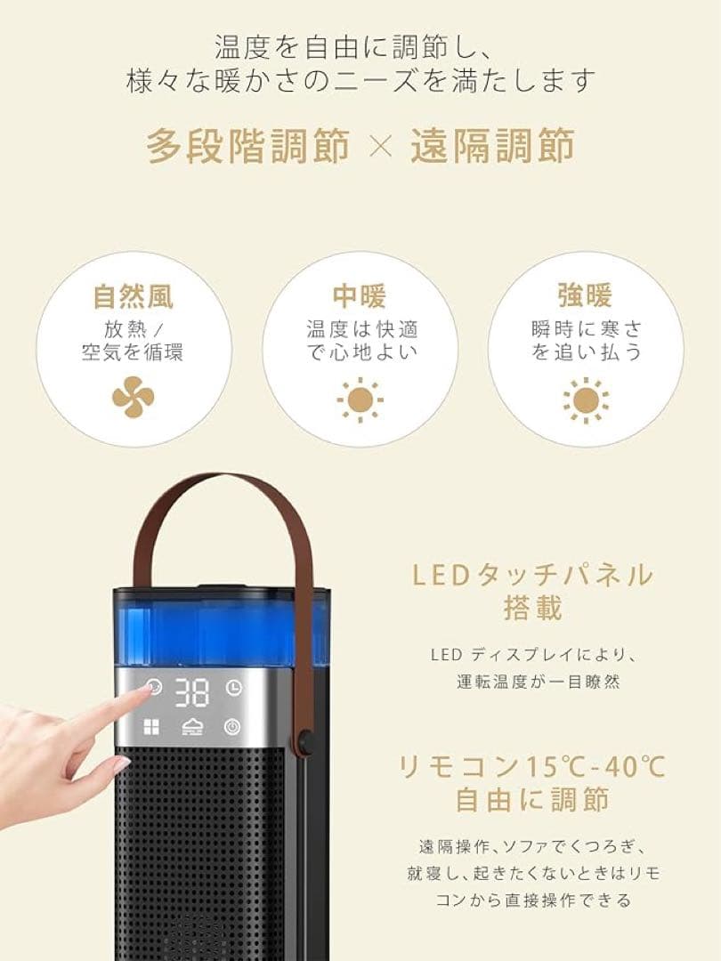 セラミックヒーター 暖房　加湿　清浄空気　電気ヒーター　電気ファンヒーター