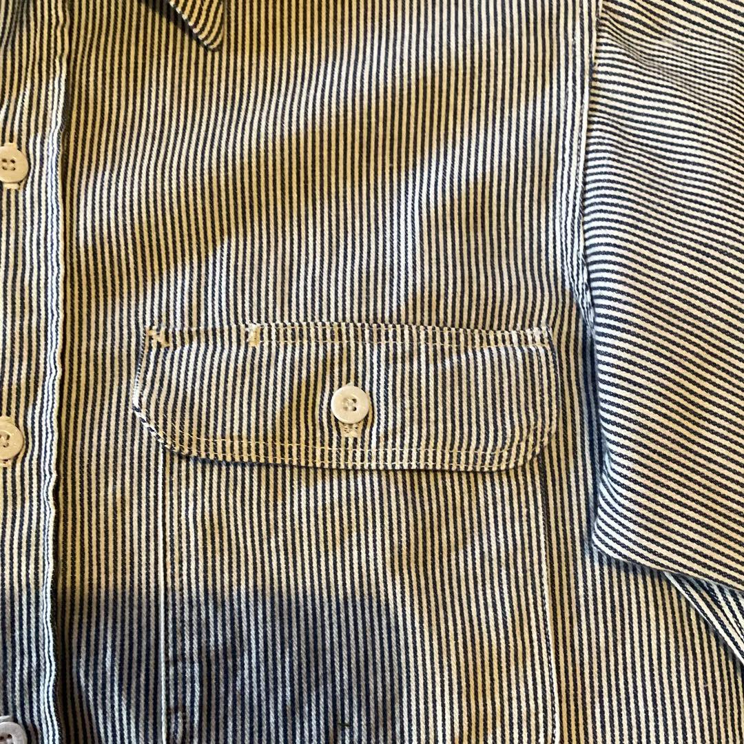 【美品】70s vintage BIG MAC ヒッコリーデニムシャツ長袖　M