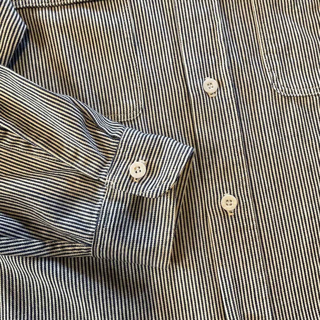 【美品】70s vintage BIG MAC ヒッコリーデニムシャツ長袖　M