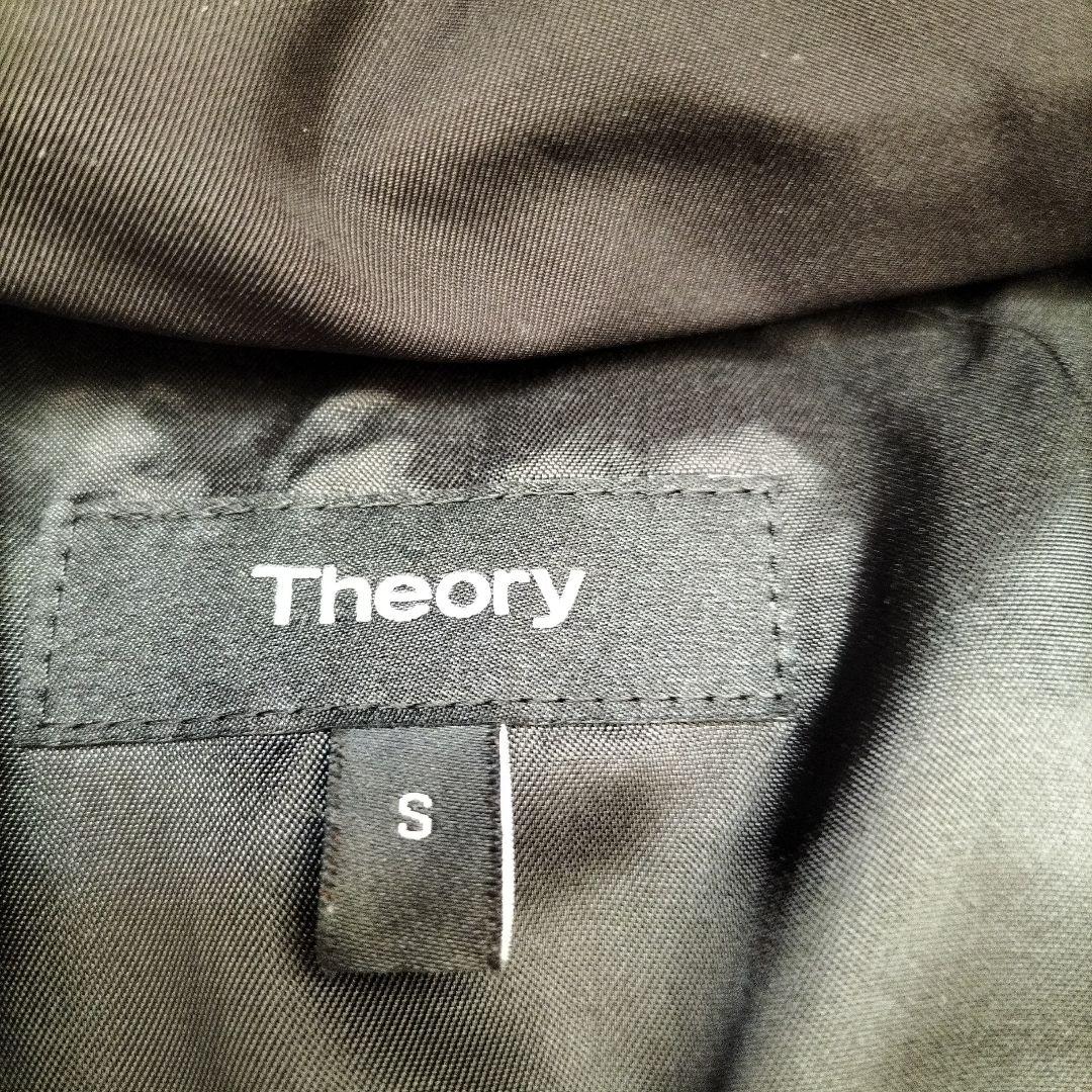 美品✨セオリー 現行タグ 切り替えダウンコート 異素材 フード付き ブラック S