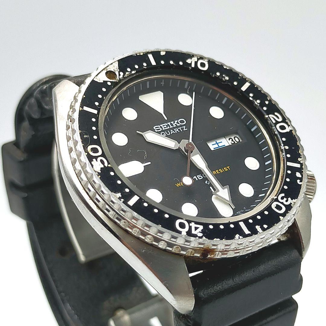 【電池交換済】希少 80年代 セイコー クオーツダイバー 150m