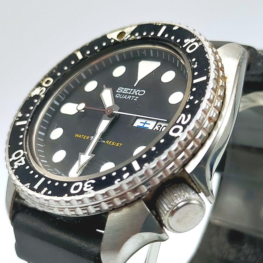 【電池交換済】希少 80年代 セイコー クオーツダイバー 150m