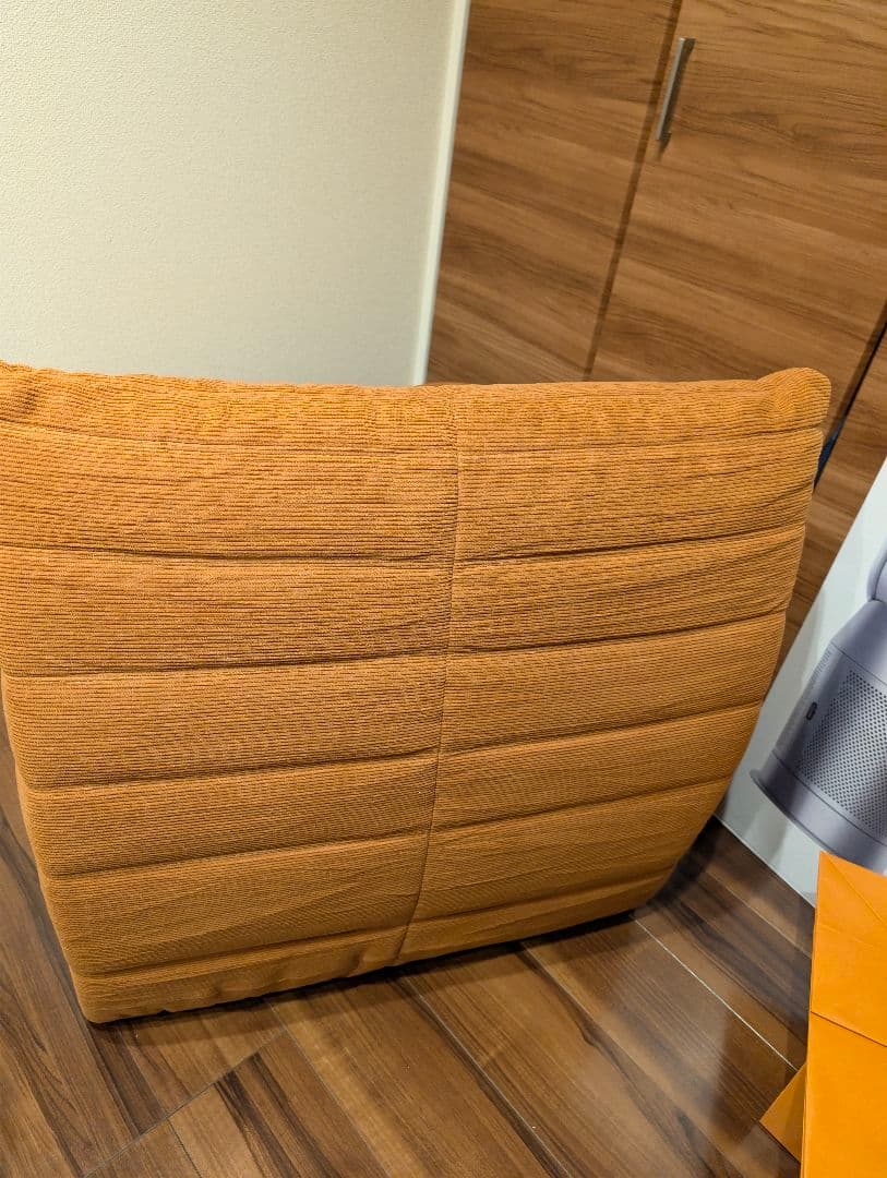 リクライニング コーデュロイソファ オレンジ