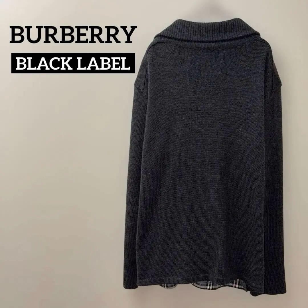 BURBERRY BLACK LABEL ドライバーズニットジャケット