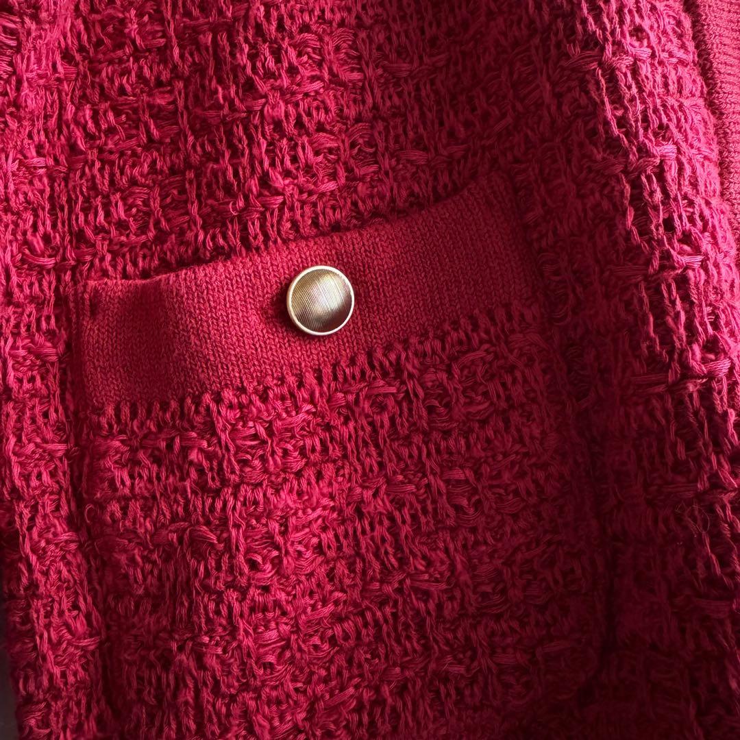 Ιουν♡ シンゾーン TWEED KNIT CDツイードニットカーディ