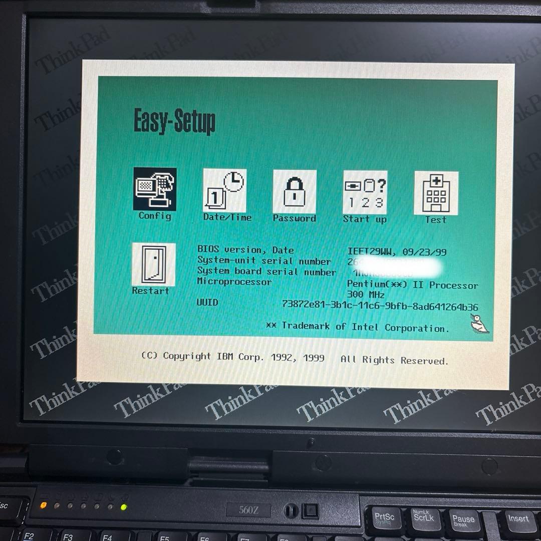 IBM ThinkPad560Z 2640-B2J メモリ128MB