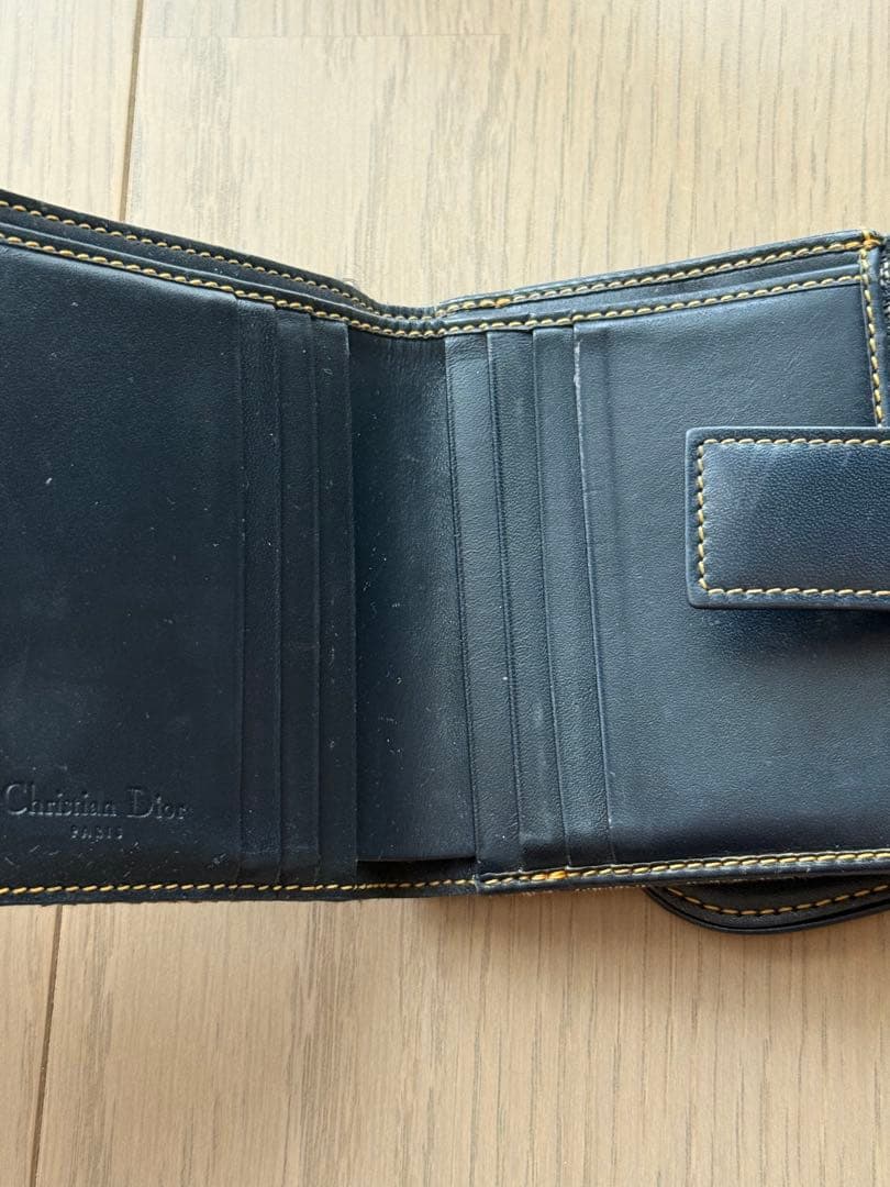 Dior 二つ折り財布 モノグラム柄 グレー系　正規