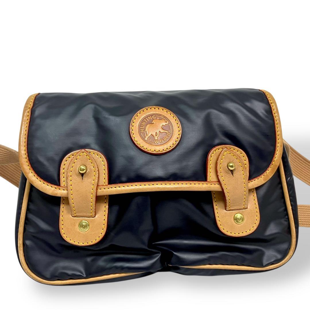 【極美品】HUNTING WORLD ハンティングワールド　メッセンジャーバッグ