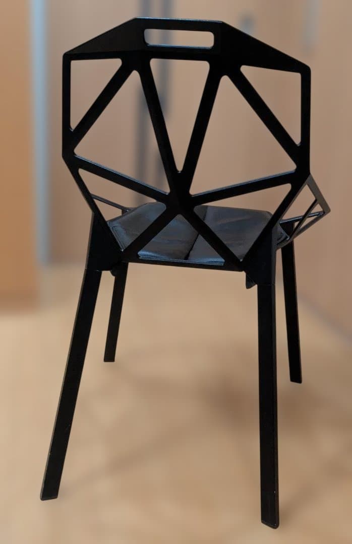 送込美品！MAGIS chair one革座面付きデザイナー椅子
