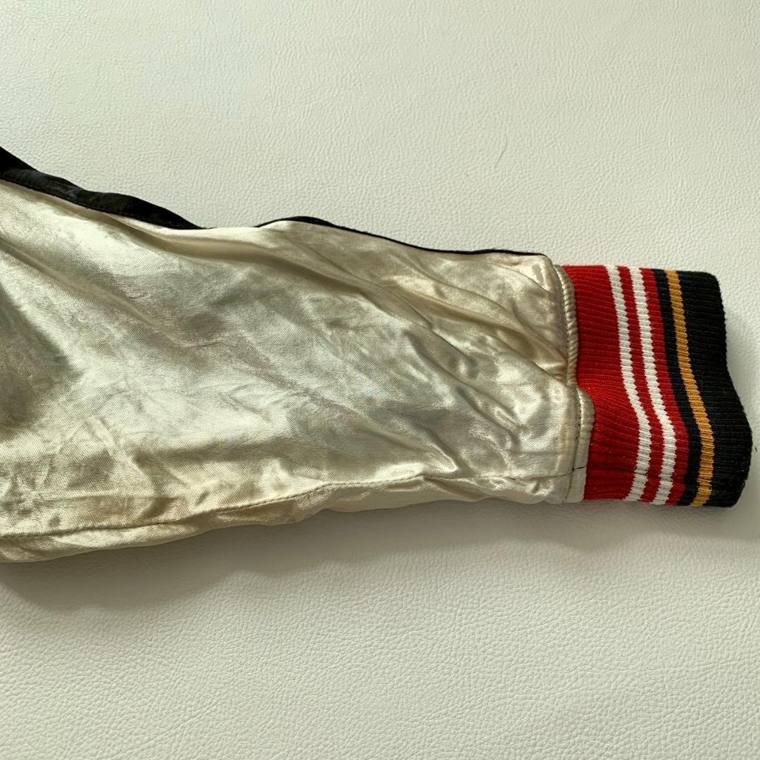 【ねこ】艦これ 島風 流儀圧搾 刺繍 リバーシブル スカジャン XL 黒