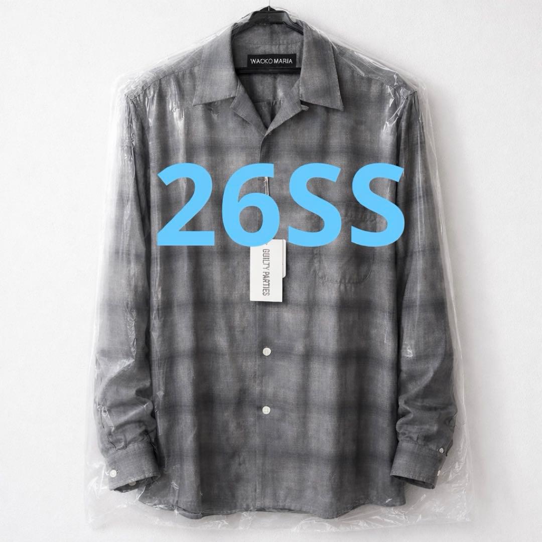 ワコマリア OMBRE CHECK OPEN COLLAR SHIRT L/S