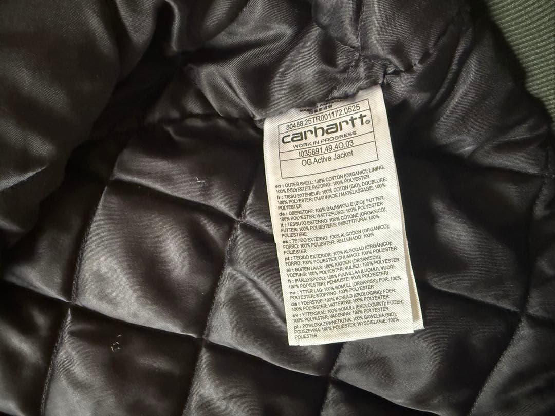 Carhartt WIP OGアクティブジャケット オリーブ Lサイズ