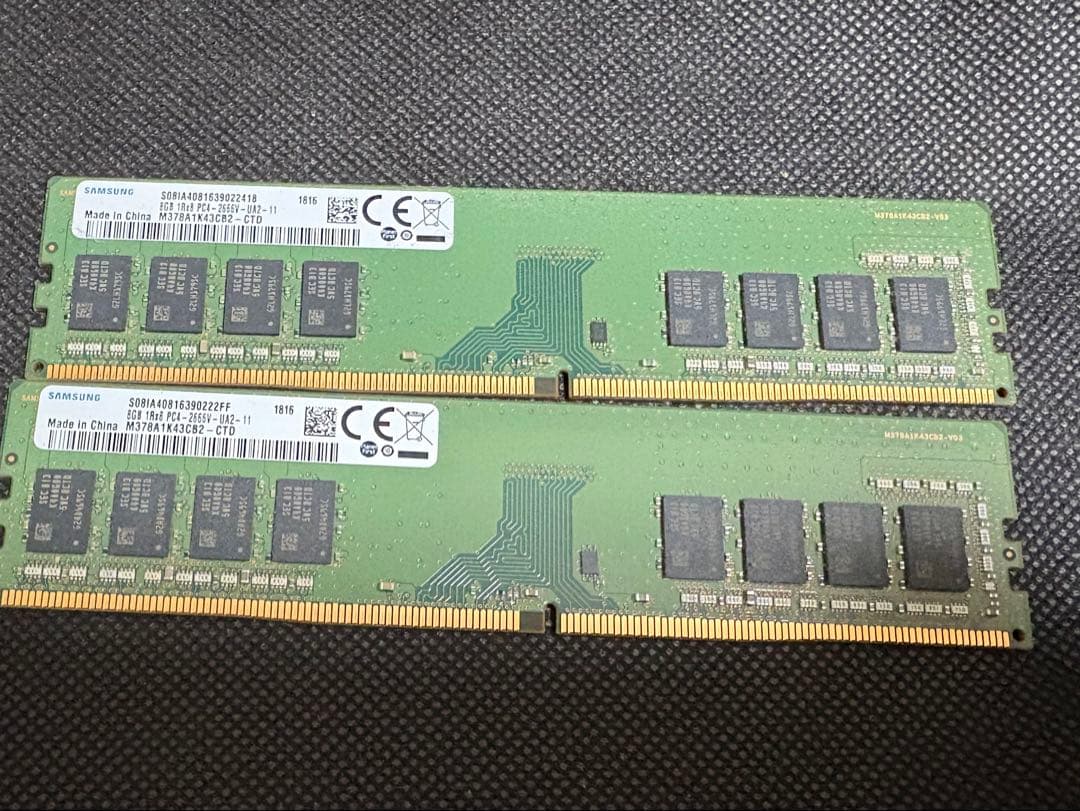 Samsung 8GB メモリDDR4 PC4-21300 ×2（16GB）