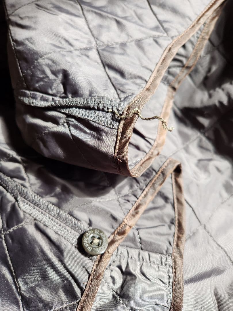 【ゆずぷりん】バーバリーブラックレーベルライナー付2wayモッズコート難有