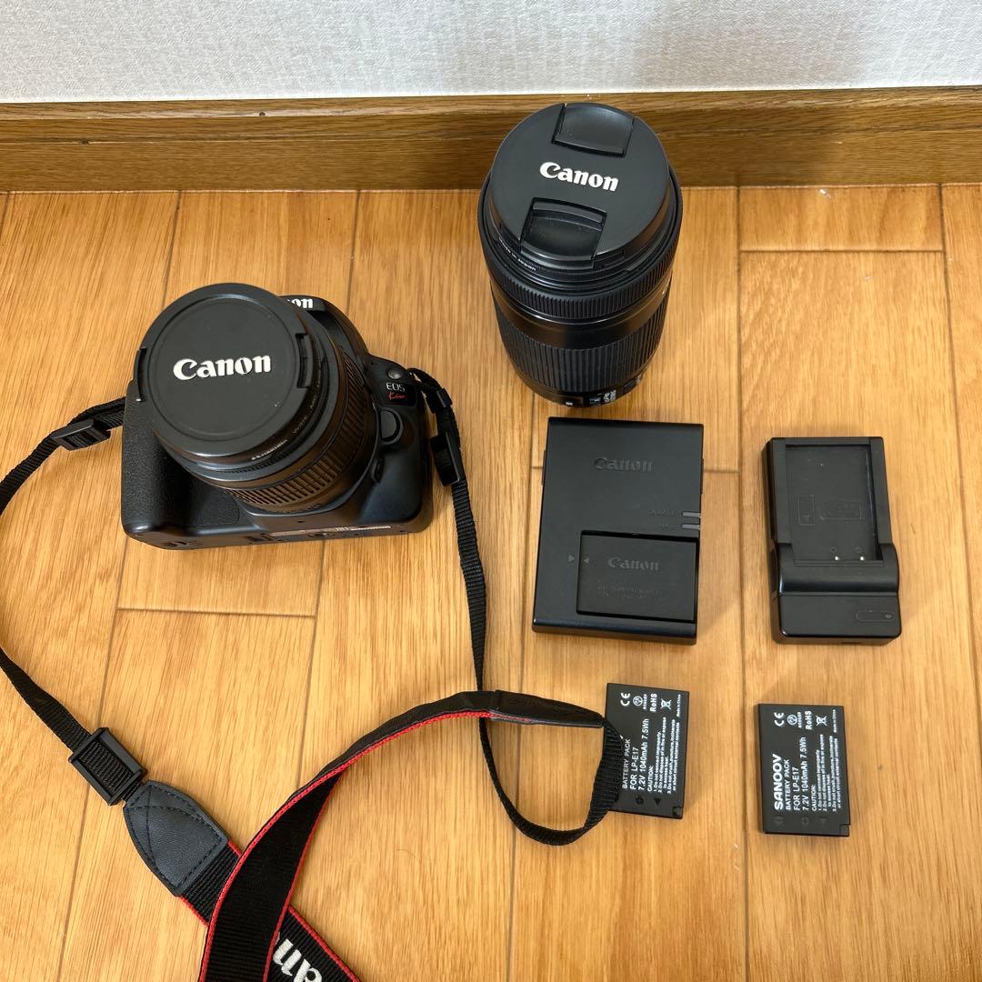 Canon EOS Kiss x9一眼レフ レンズ2本、バッグ付ネックストラップ