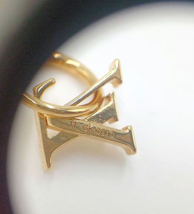 ヴィトン Louis Vuitton LVロゴ フローラ ピアス(ゴールド)