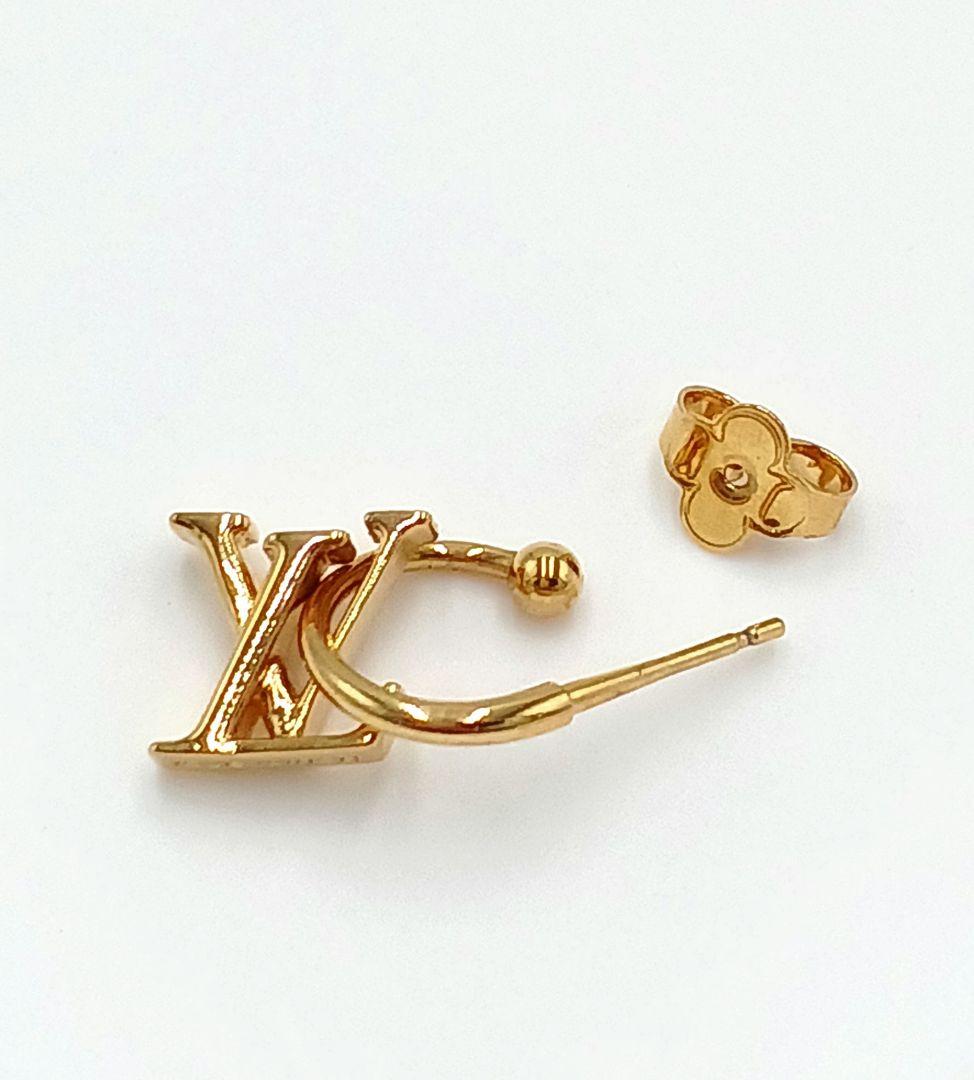 ヴィトン Louis Vuitton LVロゴ フローラ ピアス(ゴールド)