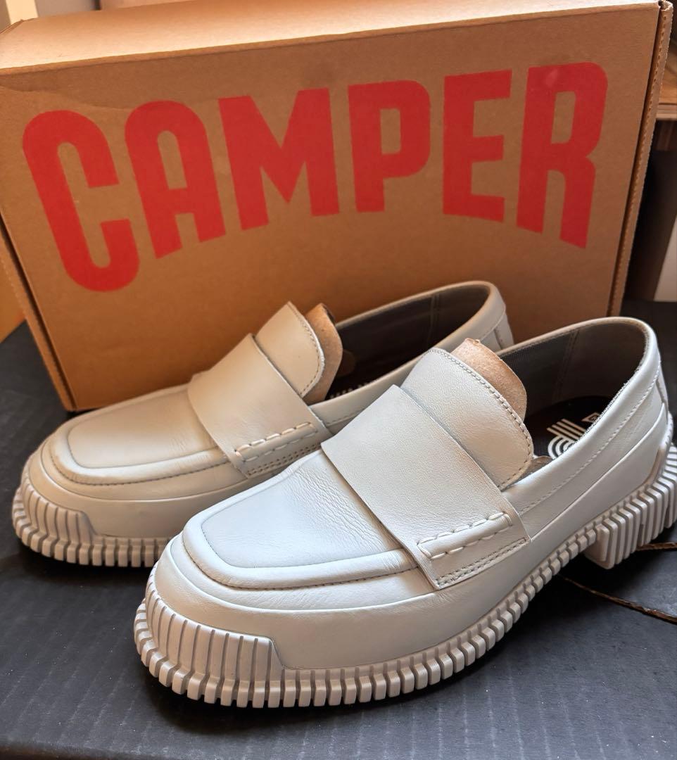 CAMPER PIX ローファー　グレー　23cm 定価27,500円