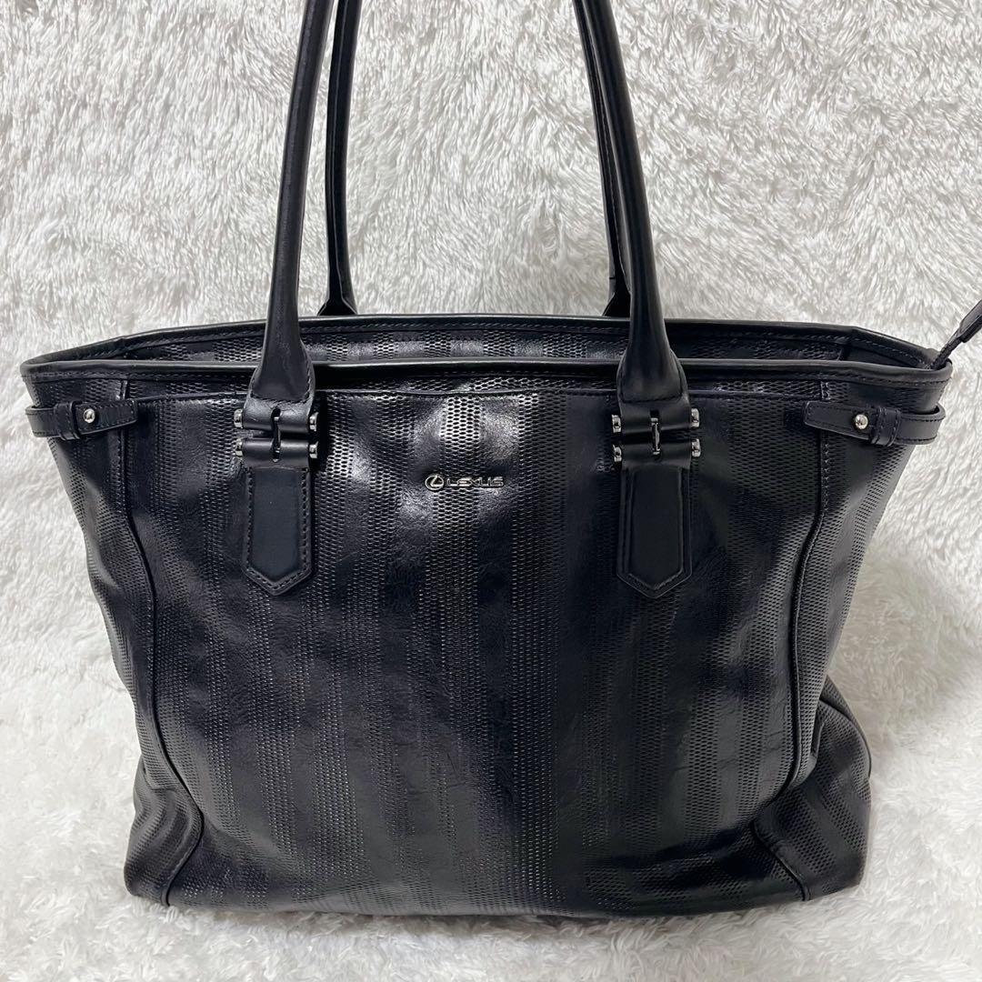 LEXUS レクサス トートバッグ ゼブラストライプ 黒 大容量 ビジネス