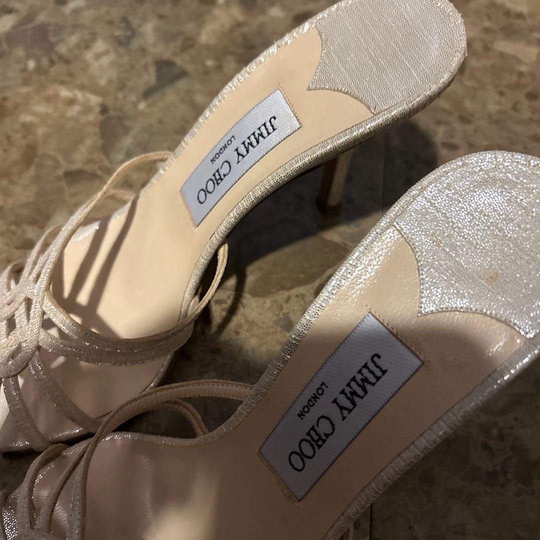 JIMMY CHOO ベージュ ミュール 37