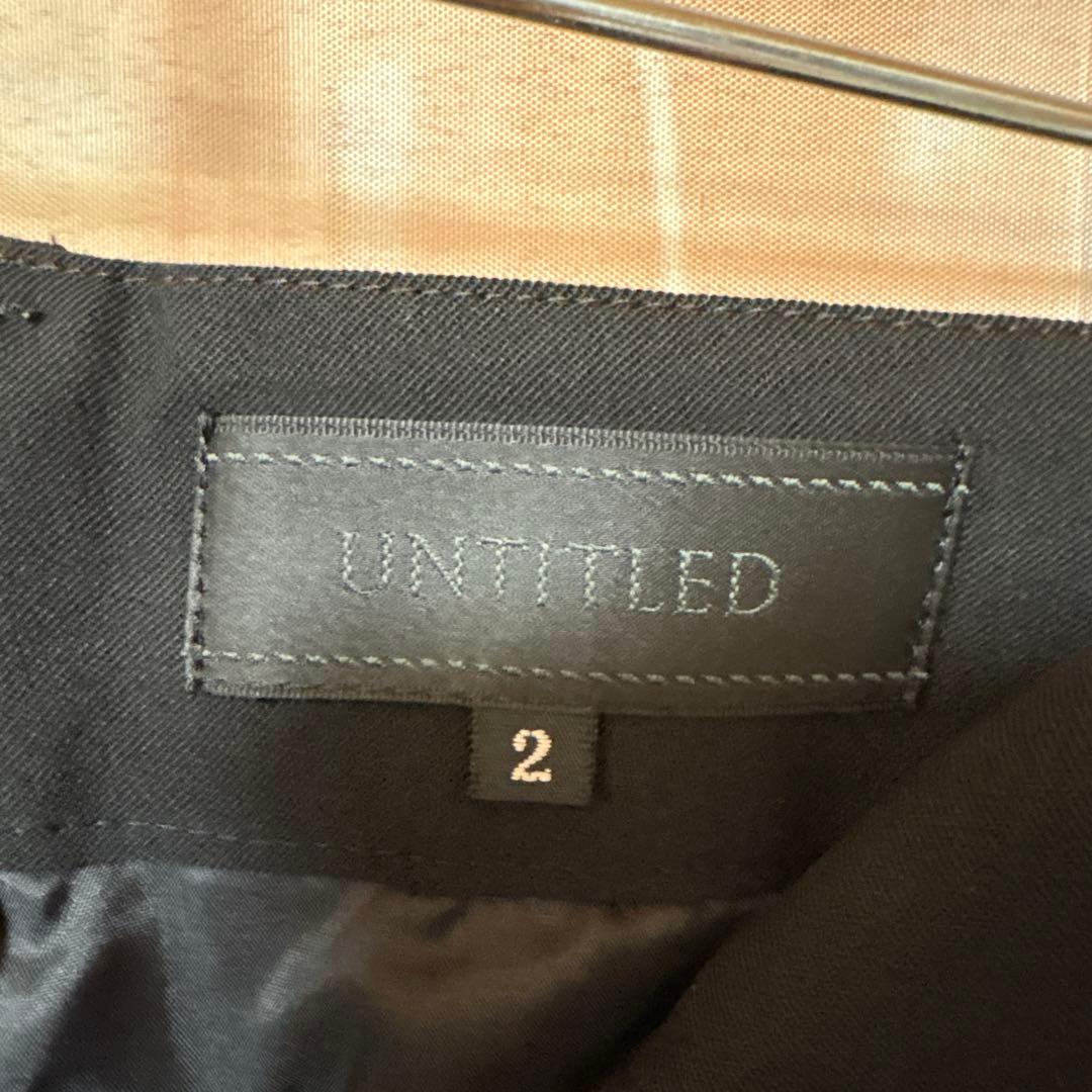 【美品】UNTITLED アンタイトル パンツスーツ ブラック