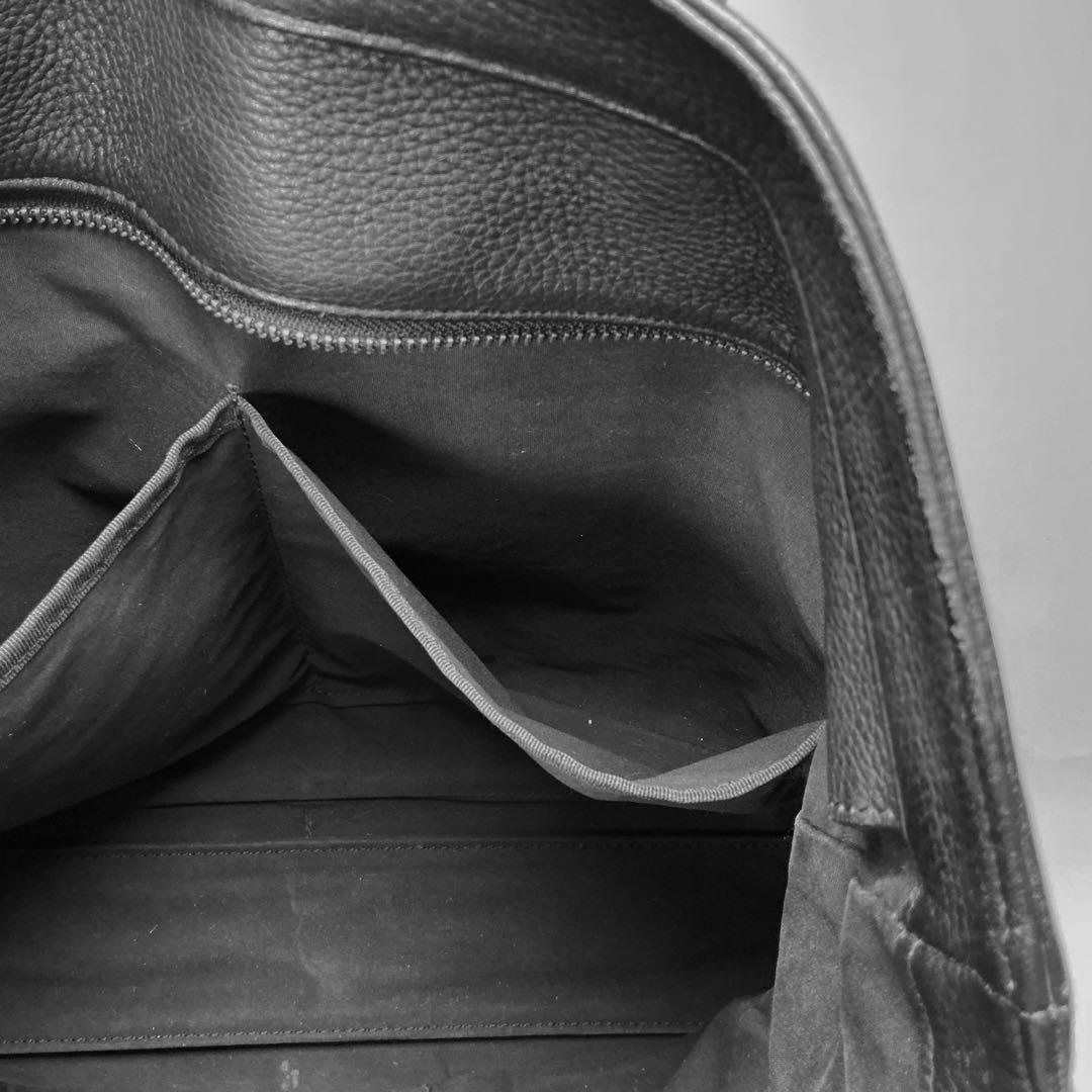 PORTER　トートバッグ　ブラックレザー　大容量　ビジネス