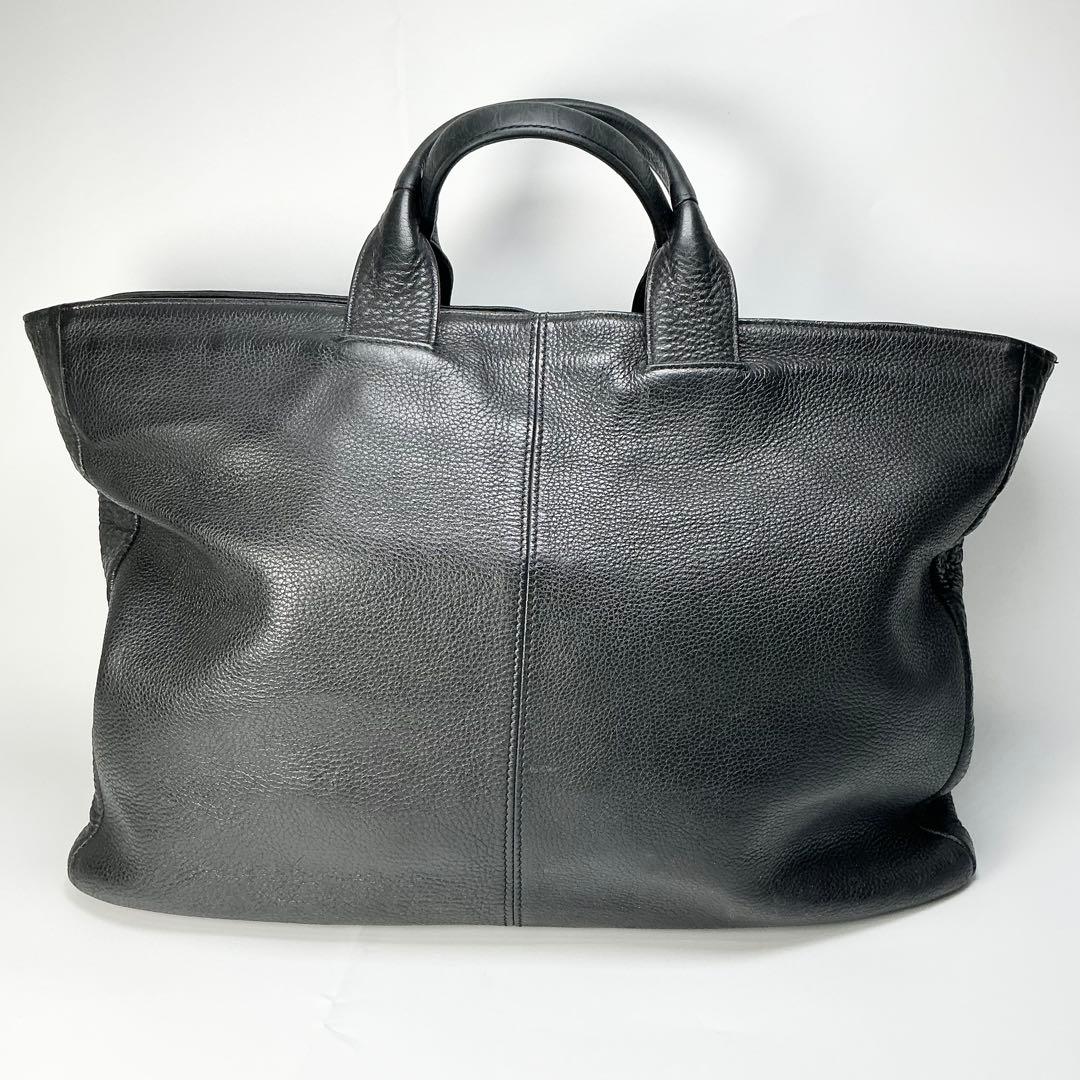 PORTER　トートバッグ　ブラックレザー　大容量　ビジネス