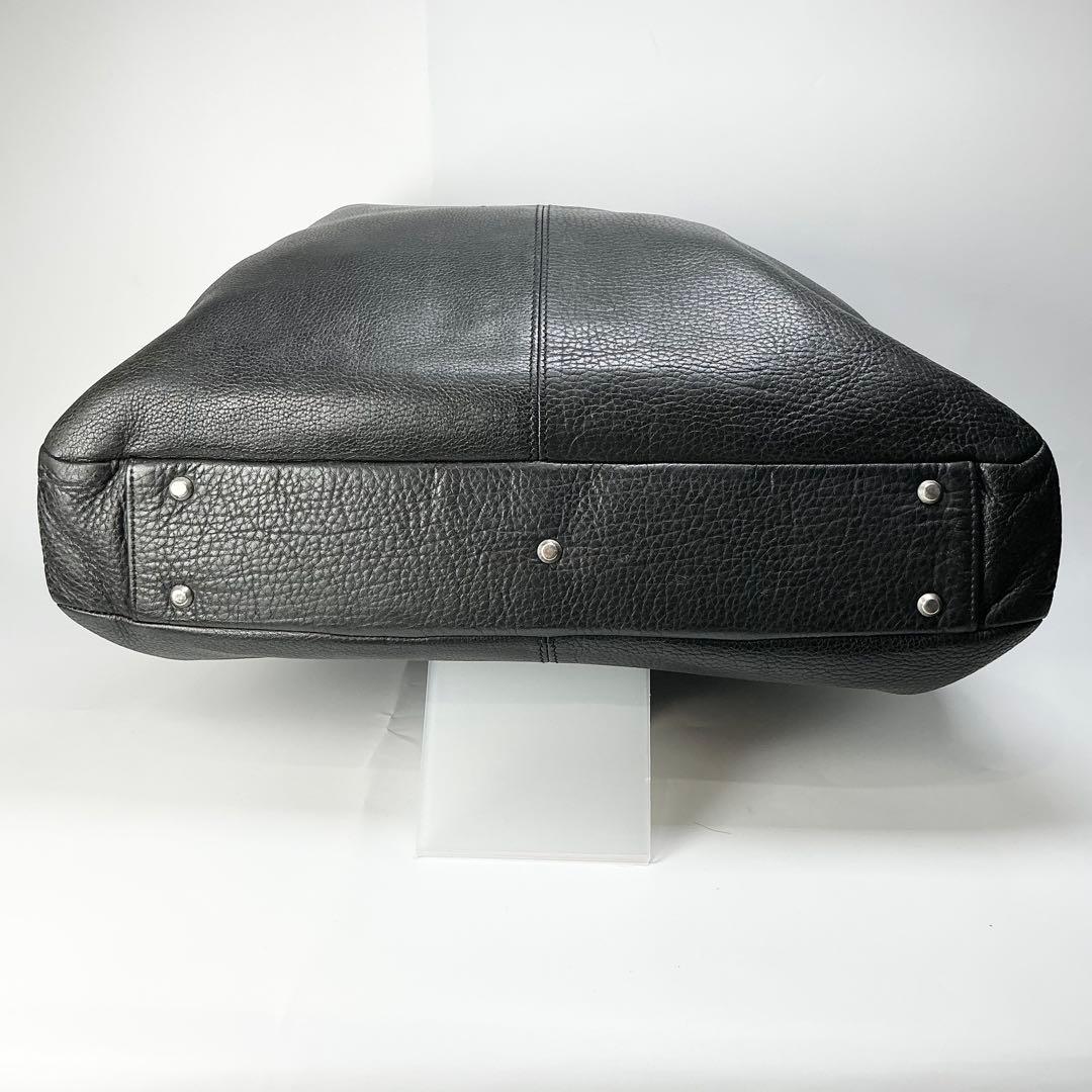 PORTER　トートバッグ　ブラックレザー　大容量　ビジネス