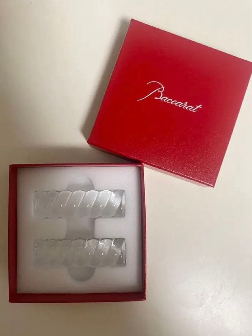 Baccarat クリスタル箸置き 2個セット